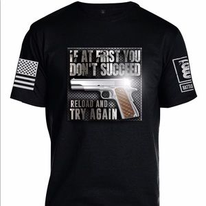 Reload Again Men's Black Cotton T-Shirt